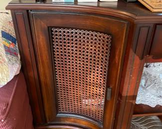 TV Stand W/ 1 Drawer & 2 Cane Front Doors