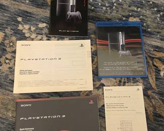 Sony Playstation 3 W/ Power Cords, 3 Controllers, & All Paperwork