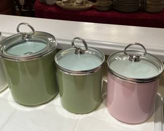 Nesting Cannister Jars W/ Glass Lids