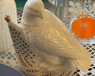 Lenox Eagle W/ Flag Figurine