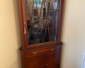Antique Corner Curio Cabinet