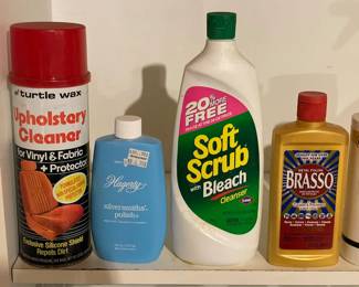Assorted Cleaning Products & Household Chemicals (Many New Or Near Full)