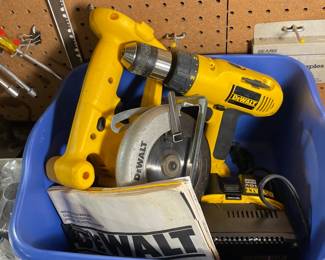 DeWalt Kit (Saw, Drill, Charger, Battery, & Paperwork)