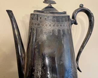 Antique Silver Toned Teapot