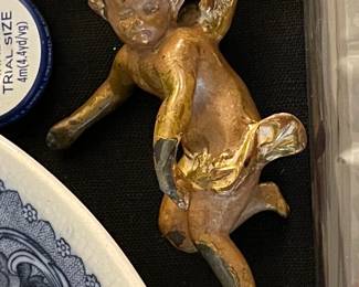 Antique Angel Lead Figurine