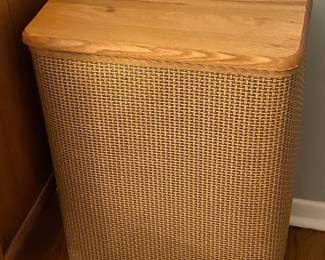 Wicker & Wood Laundry Hamper
