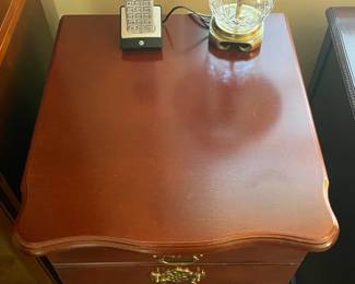 Wooden Filing Cabinet W/ Brass Hardware