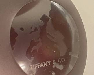 Tiffany & Co. Crystal Globe Paperweight