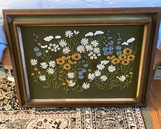 BIG Handmade Floral Motif Artwork