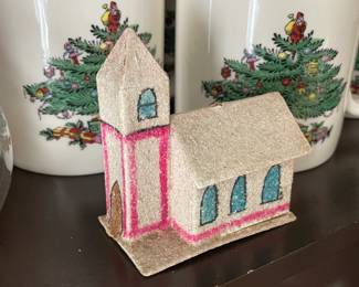 Vintage Putz Cardboard Church