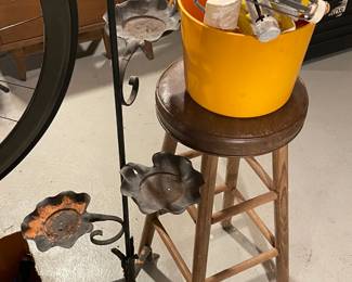 Metal Holder For Candles Or Flower Pots