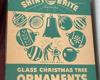 Vintage Shiny Brite Ornament Christmas Box