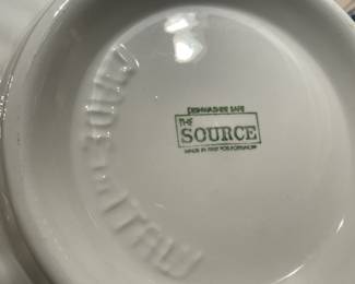 Colorful Striped Serving Bowl W/ Underplate By "The Source" (Italy)