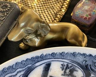 Brass Dachshund Figurine