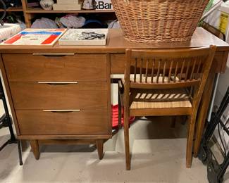 Vintage Mid-Century Modern Desk W/ Chair
