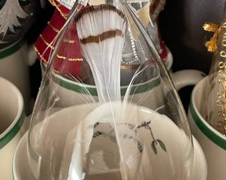 Glass Ornament W/ Feather