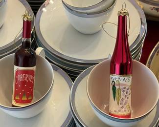 Glass Wine Ornaments