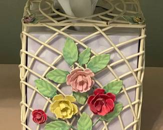 Floral Tissue Box Cover