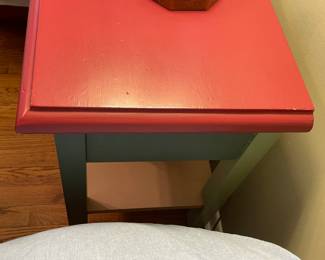 Painted End Table W/ 1 Drawer