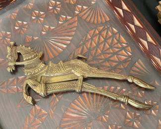 Brass Horse Handheld Nutcracker