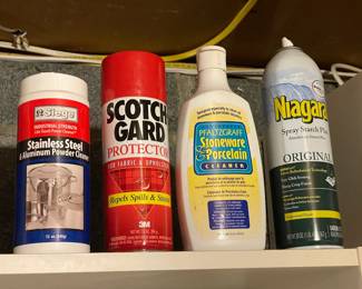 Assorted Cleaning Products & Household Chemicals (Many New Or Near Full)
