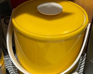 Vintage Yellow Ice Bucket