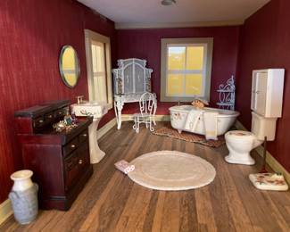 Doll House W/ Furniture & Miniatures