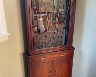 Antique Corner Curio Cabinet