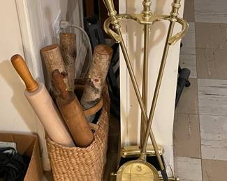 Rolling Pins, Logs, & Fireplace Tool Set