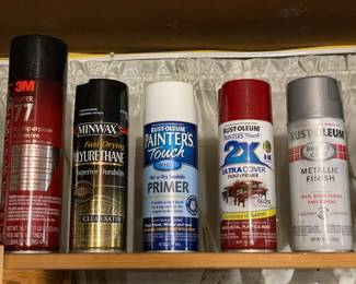 Assorted Spray Paint, Etc.