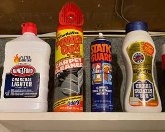 Assorted Cleaning Products & Household Chemicals (Many New Or Near Full)