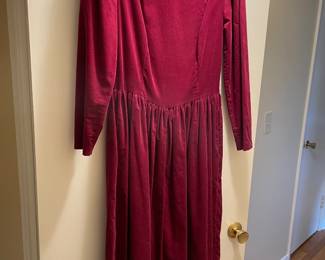 Long Red Dress By Laura Ashley (Great Britain)