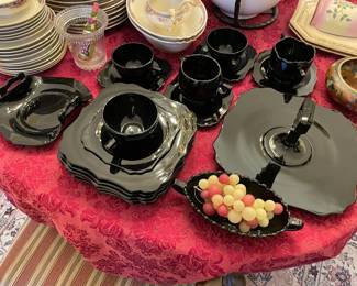 Antique Black Amethyst Glass Collection