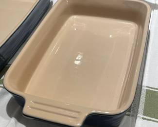 Le Creuset 16-26 Blue Glazed Rectangular Baking Plate
