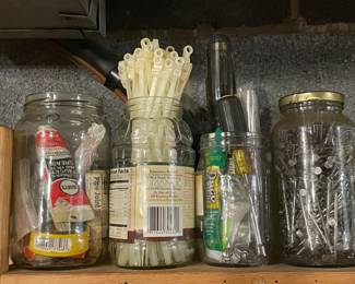 Jars Of Nuts, Screws, Bolts, Etc.