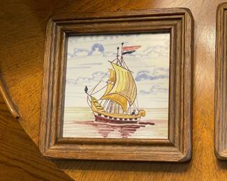 Framed Antique Tile