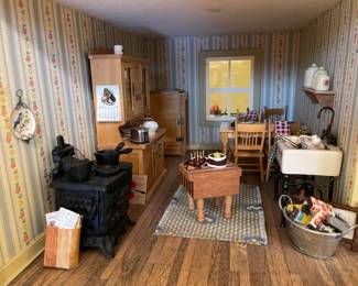 Doll House W/ Furniture & Miniatures