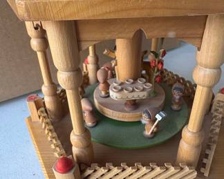 3-Tier Wooden Christmas Pyramid with Figures