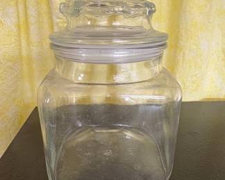 Anchor Hocking Wexford Pattern Glass Canister Jar