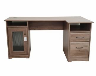 L-Shaped Desk, Salt Oak Finish