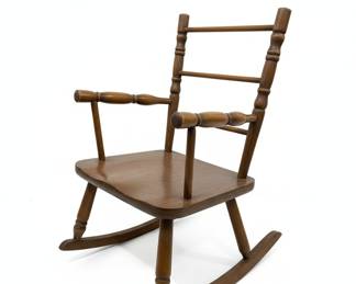 Vintage Child's Ladder Back Rocking Chair
