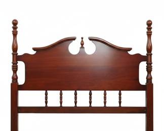 Traditional Double Pediment Headboard and Footboard with Bed Frame