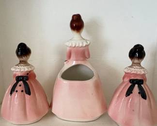 Vintage Enesco "The Kitchen Prayer" Ceramic Figurines Set