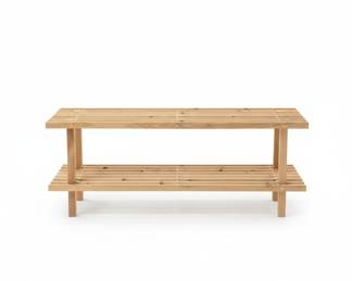 Wooden Slat Shoe Rack / Bench
