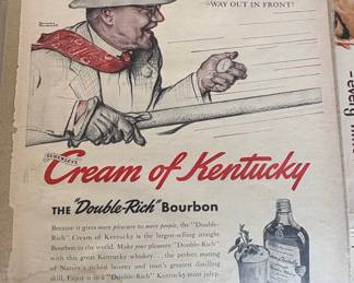 Cream of Kentucky "Double-Rich" Bourbon Advertisement