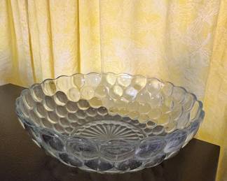 Anchor Hocking "Blue Bubble" Glass Serving Bowl