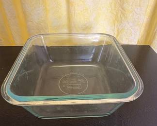 Pyrex 8704 Square Casserole Dish with Blue Tint