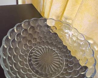 Anchor Hocking "Blue Bubble" Glass Serving Bowl