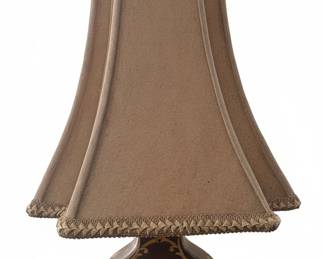 Vintage Hand-Painted Floral Urn Table Lamp with Claw Feet