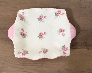 Shelley Rosebud Dainty Shape Cake Plate